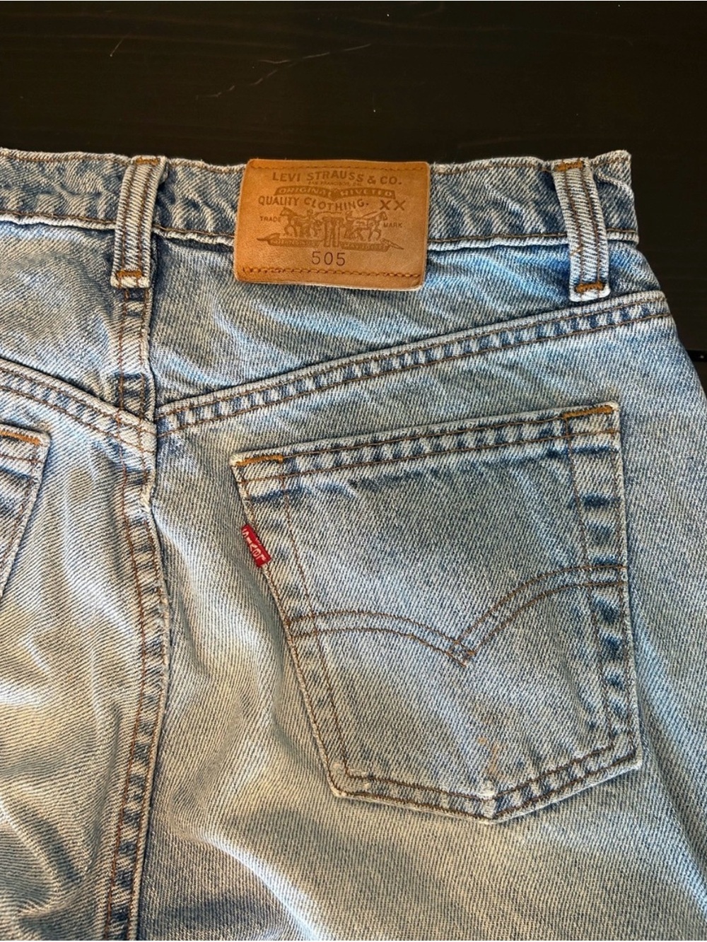 Vintage 80’s Levi 505 Light wash Denim Jeans straight Leg 28X32